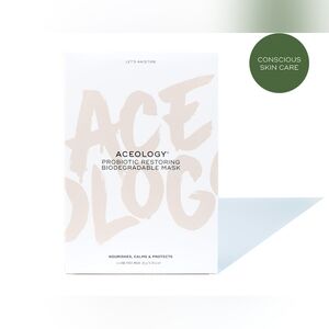 NEW ACEOLOGY PROBIOTIC RESTORING BIODEGRADABLE MASK 4-PACK